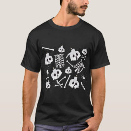 Halloween Skeleton Skull Bones Mönster T Shirt