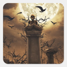 Halloween Skeleton Skull Graveyard Cemetery Gothic
