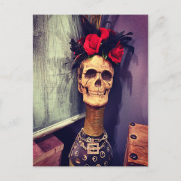 Halloween Skeleton Skull-vykort Vykort