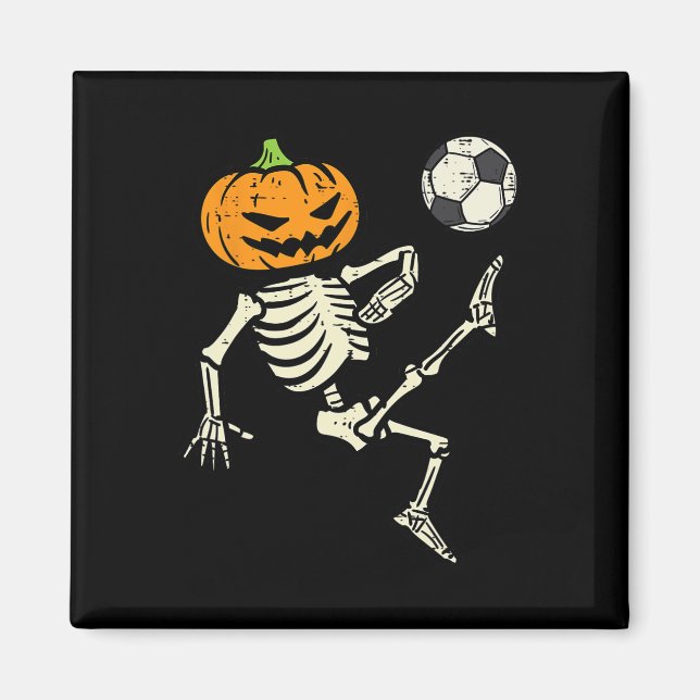 Halloween Skeleton Soccer Football Costume Boy Kid Magnet (Framsidan)