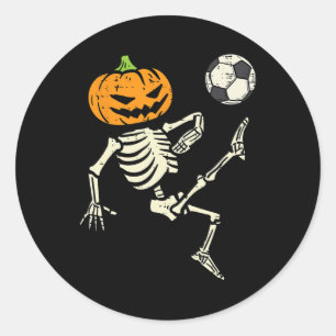 Halloween Skeleton Soccer Football Costume Boy Kid Runt Klistermärke