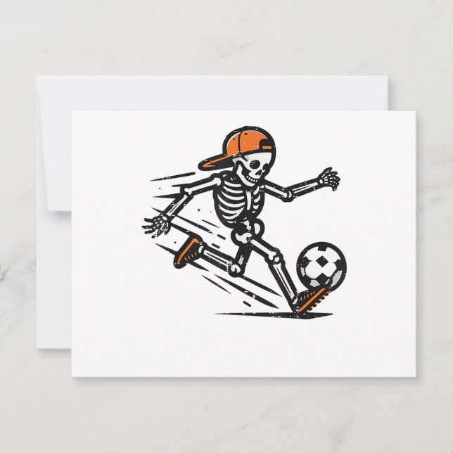 Halloween Skeleton Soccer Football Costume Manar (Framsida)