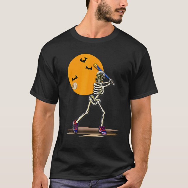Halloween Skeleton spelar baskebollspelaren Kids B T Shirt (Framsida)