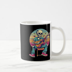 Halloween Skeleton spelar Guitar Rock and roll Nd Kaffemugg