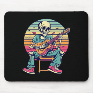 Halloween Skeleton spelar Guitar Rock and roll Nd Musmatta