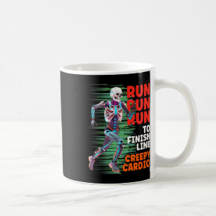 Halloween Skeleton Springer Creepy Cardio Joggare Kaffemugg