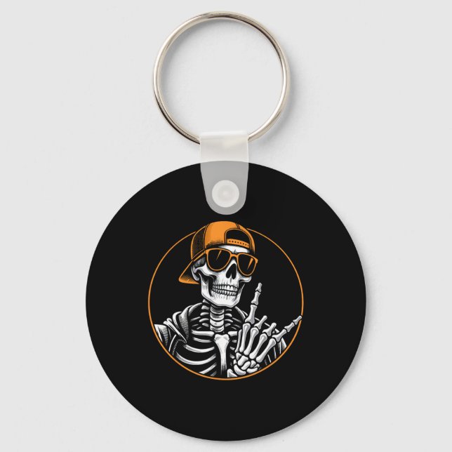 Halloween Skeleton Sten Hand Nyckelring (Framsida)