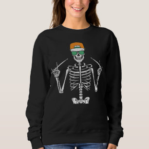 Halloween Skeleton Sten Hand spelar dammar Kvinnor T Shirt