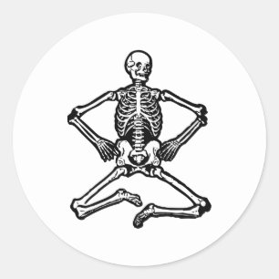 Halloween Skeleton Stickers Runt Klistermärke
