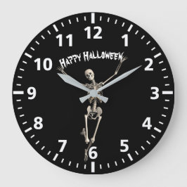 Halloween Skeleton Stor Klocka