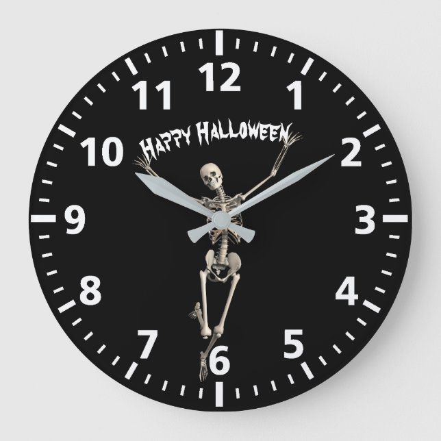 Halloween Skeleton Stor Klocka (Framsida)
