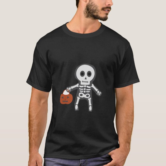 Halloween Skeleton T-Shirt (Framsida)