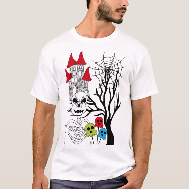 halloween skeleton   t shirt (Framsida)