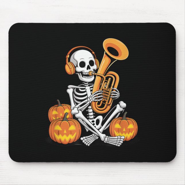 Halloween Skeleton Tuba Tubist  Musmatta (Framsidan)