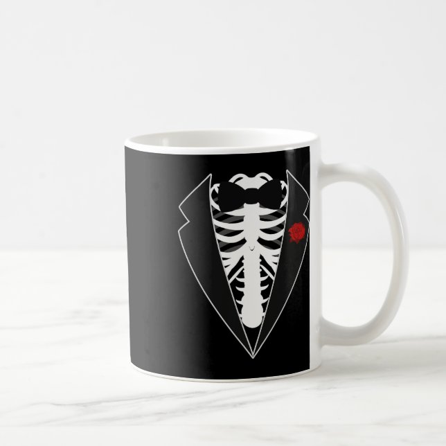 Halloween Skeleton Tuxedo Costume Kaffemugg (Höger)