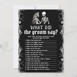 Halloween Skeleton vad sa Groom spel? Inbjudningar