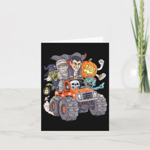 Halloween Skeleton Zombie Monster Lastbil Vampire Kort