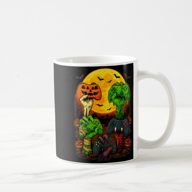 Halloween Skeleton Zombie Mummy Gaming Controller  Kaffemugg (Höger)