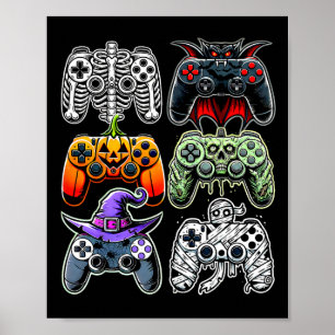 Halloween Skeleton Zombie Mummy-spelledare Poster