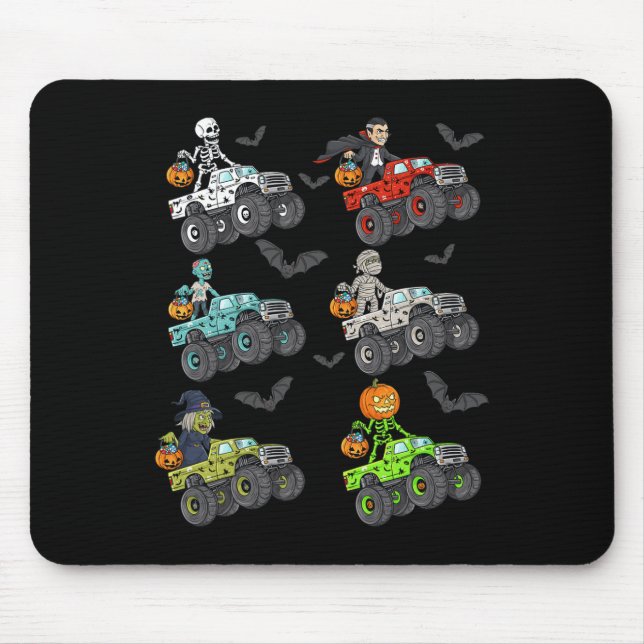 Halloween Skeleton Zombie Riding Monster Lastbil V Musmatta (Framsidan)