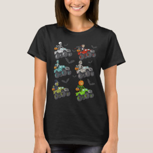 Halloween Skeleton Zombie Riding Monster Lastbil V T Shirt