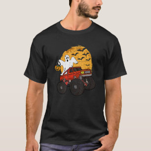 Halloween Skeleton Zombie Riding Monster Lastbil V T Shirt
