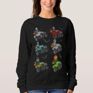 Halloween Skeleton Zombie Riding Monster Lastbil V T Shirt