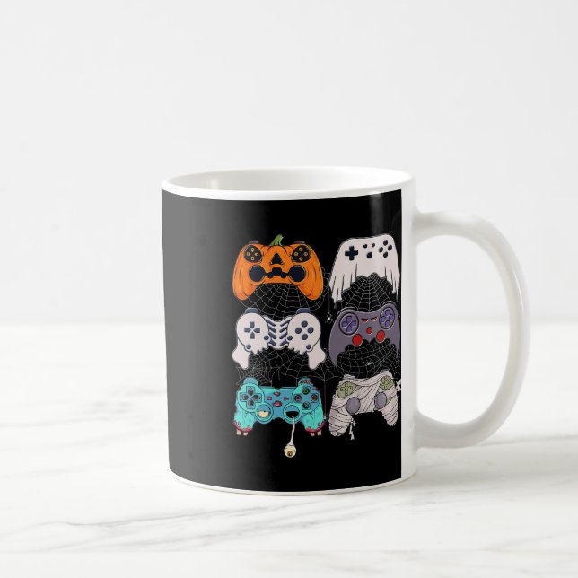 Halloween Skeleton Zombie-spelledare Mummy Kaffemugg (Höger)
