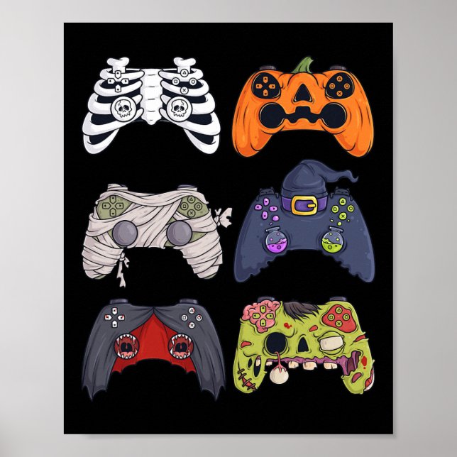 Halloween Skeleton Zombie-spelledare Mummy Poster (Framsidan)