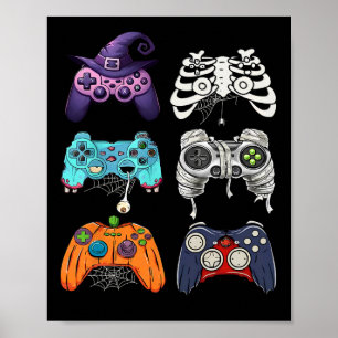 Halloween Skeleton Zombie-spelledare Mummy Poster