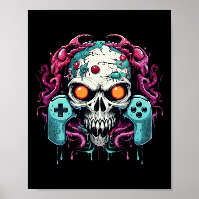 Halloween Skeleton Zombie-spelledare Mummy Poster (Framsidan)
