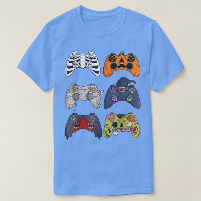 Halloween Skeleton Zombie-spelledare Mummy T Shirt (Design framsida)