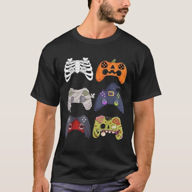 Halloween Skeleton Zombie-spelledare Mummy T Shirt (Framsida)