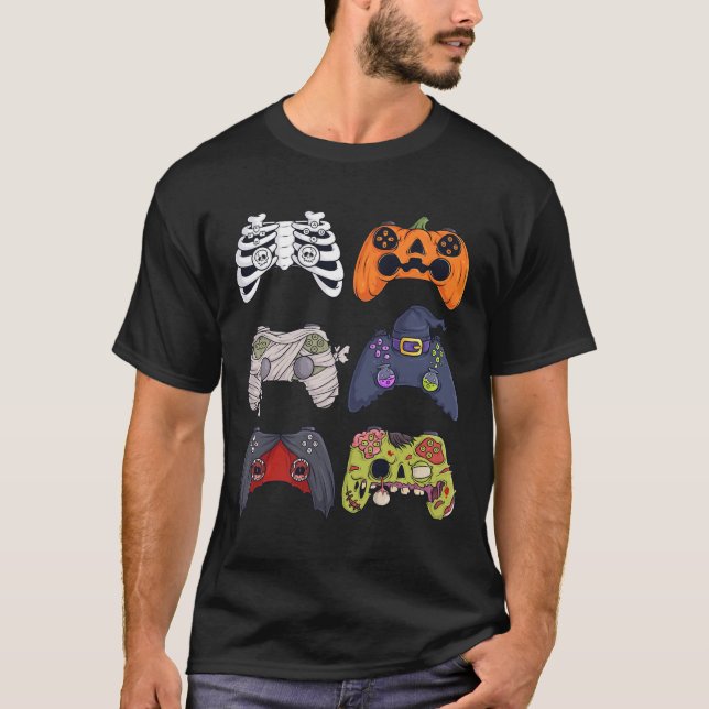 Halloween Skeleton Zombie-spelledare Mummy T Shirt (Framsida)