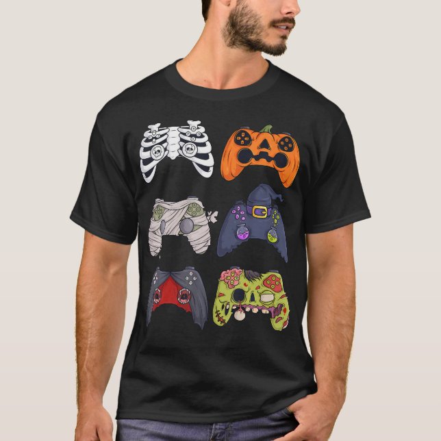 Halloween Skeleton Zombie-spelledare Mummy T Shirt (Framsida)