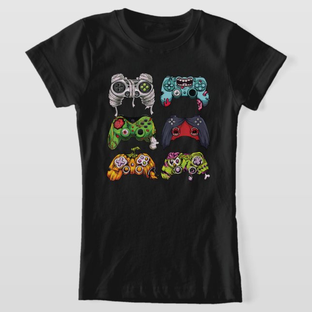 Halloween Skeleton Zombie-spelledare Mummy T Shirt (Laydown)