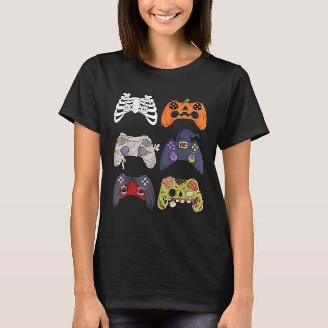 Halloween Skeleton Zombie-spelledare Mummy T Shirt (Framsida)