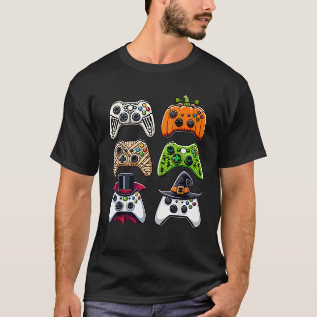 Halloween Skeleton Zombie-spelledare Mummy T Shirt (Framsida)
