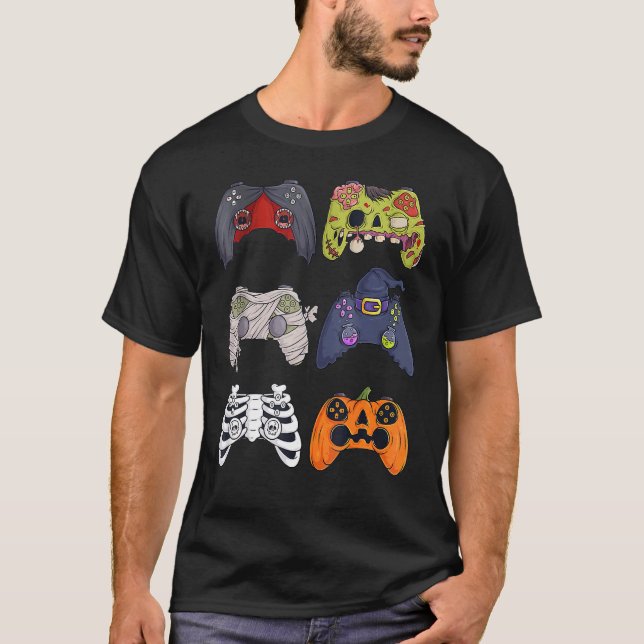 Halloween Skeleton Zombie-spelledare Mummy T Shirt (Framsida)