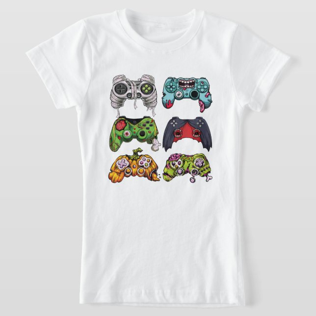 Halloween Skeleton Zombie-spelledare Mummy T Shirt (Laydown)