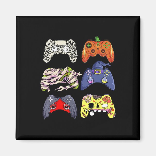 Halloween Skeleton Zombie Witch Controller Mummy B Magnet (Framsidan)