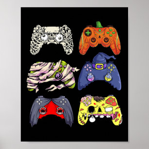 Halloween Skeleton Zombie Witch Controller Mummy B Poster