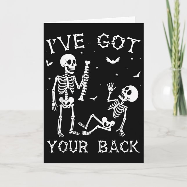 Halloween Skeletons Ive Got Your Back Costume Men  Kort (Framsida)
