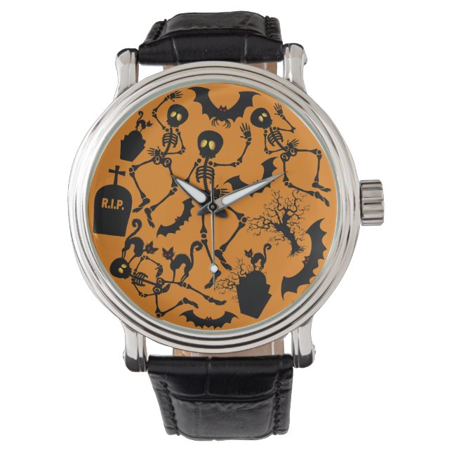 Halloween Skeletons Macabre Dance Armbandsur (Framsida)
