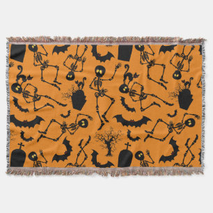 Halloween Skeletons Macabre Dance Filt