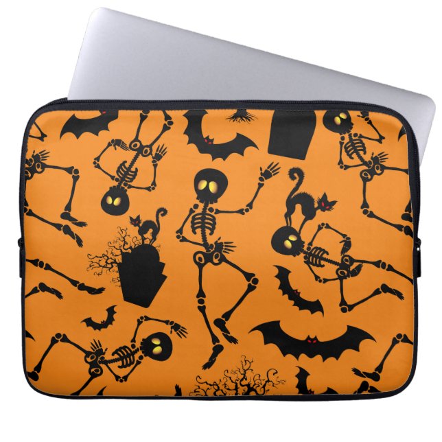 Halloween Skeletons Macabre Dance Laptop Fodral (Framsidan)