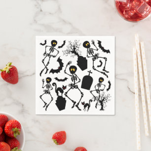 Halloween Skeletons Macabre Dance Pappersservett