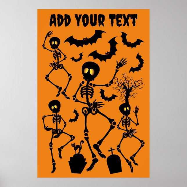 Halloween Skeletons Macabre Dance Poster (Framsidan)