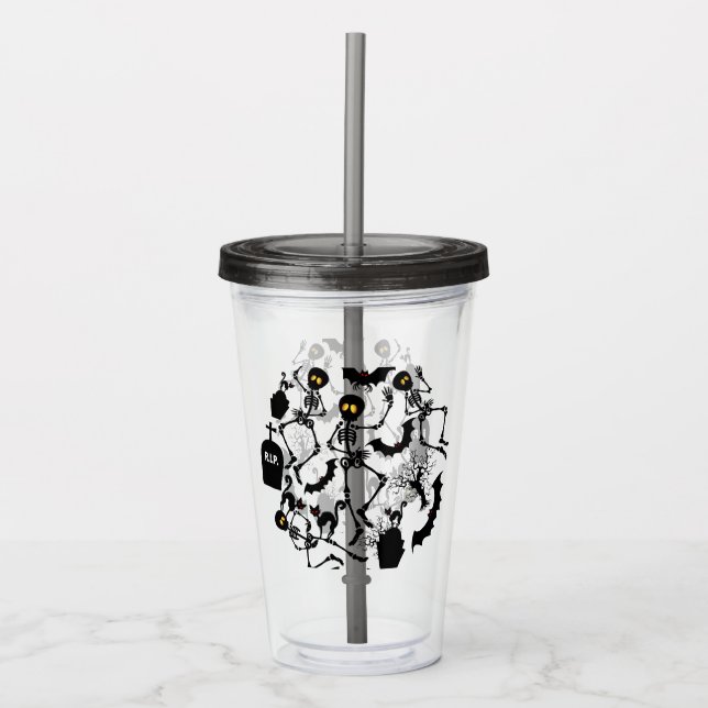Halloween Skeletons Macabre Dance Take Away Mugg (Framsida)