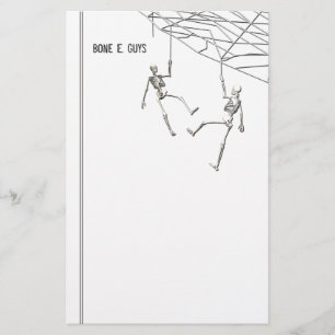 Halloween Skeletons och Webben Brevpapper